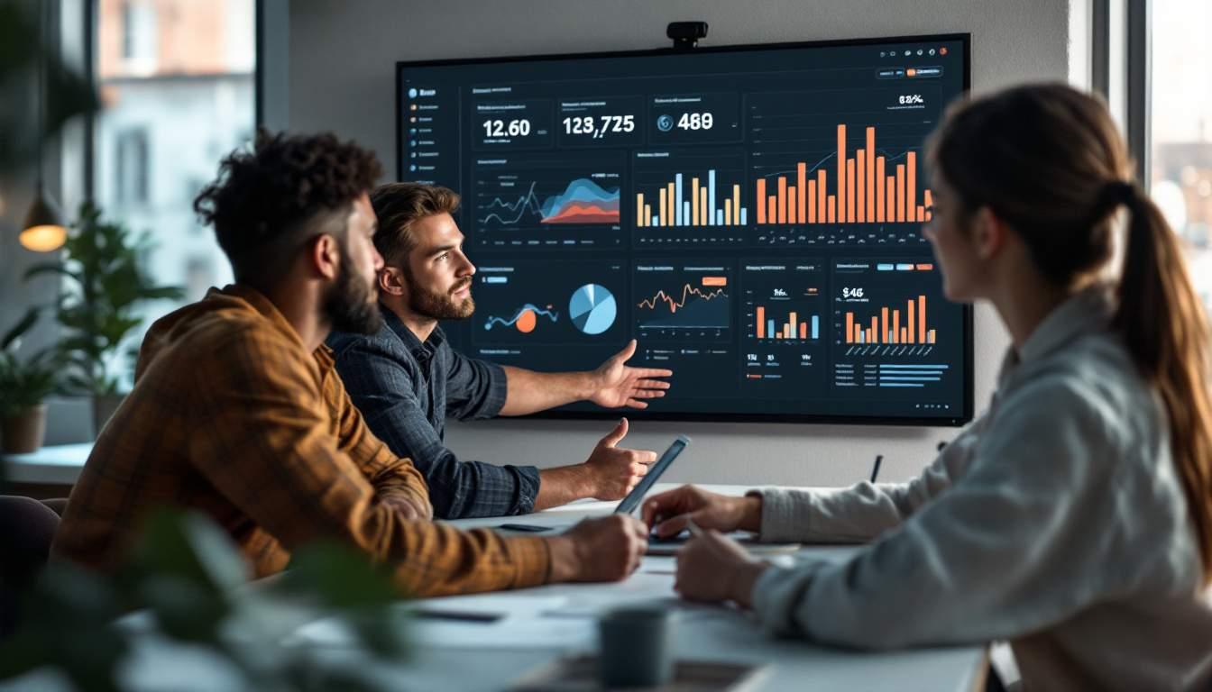 Analytics dashboard used to review digital marketing performance